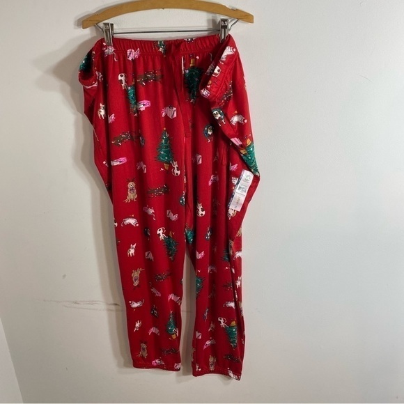 Dog Cat Christmas Sleep Pants NEW 3X Pug Cat Retriever Labrador Boston Terrier - Picture 2 of 7